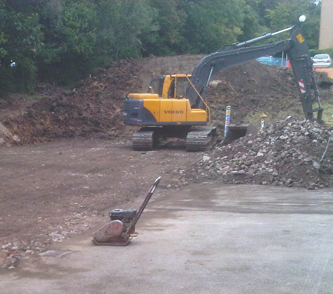 Car park earthworks