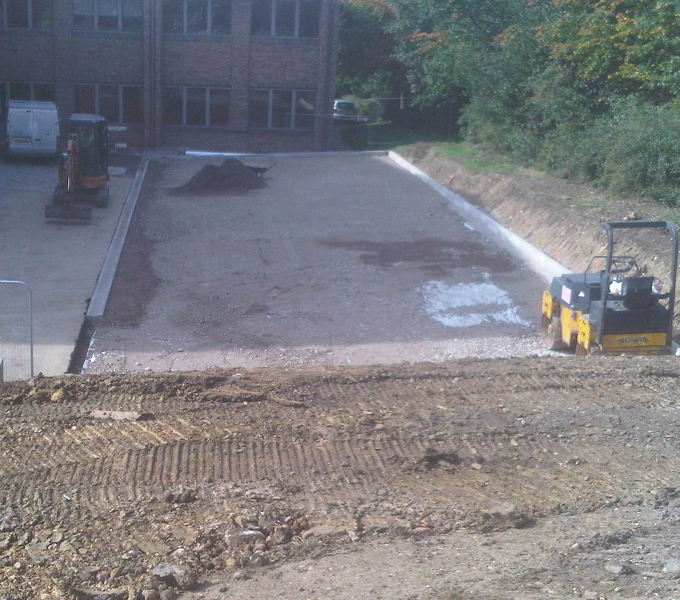 Car park drainage works