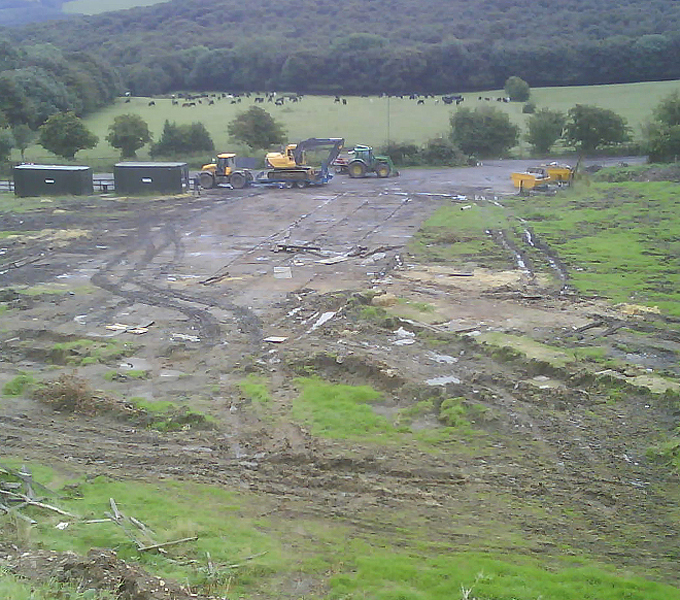 Film set groundworks