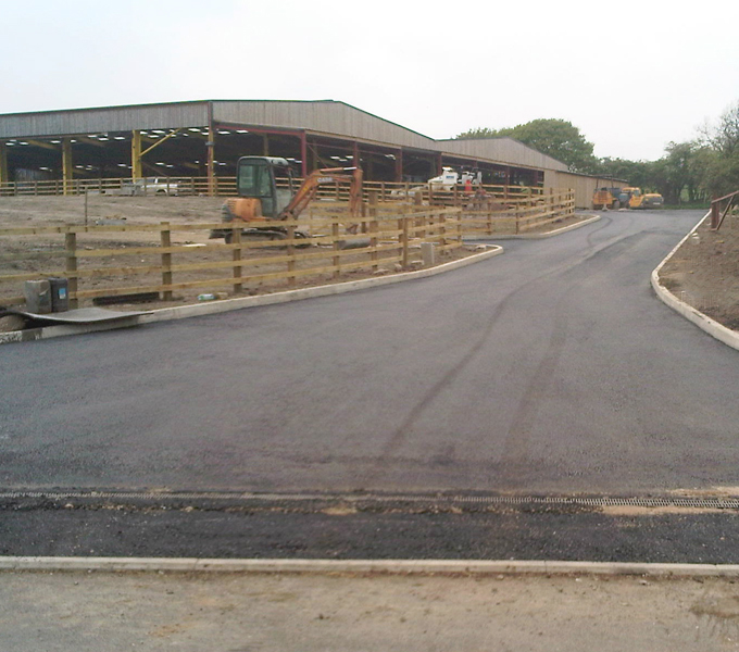 Completed farm entrance